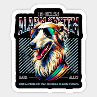 Bark Alert Borzoi Dog Sticker